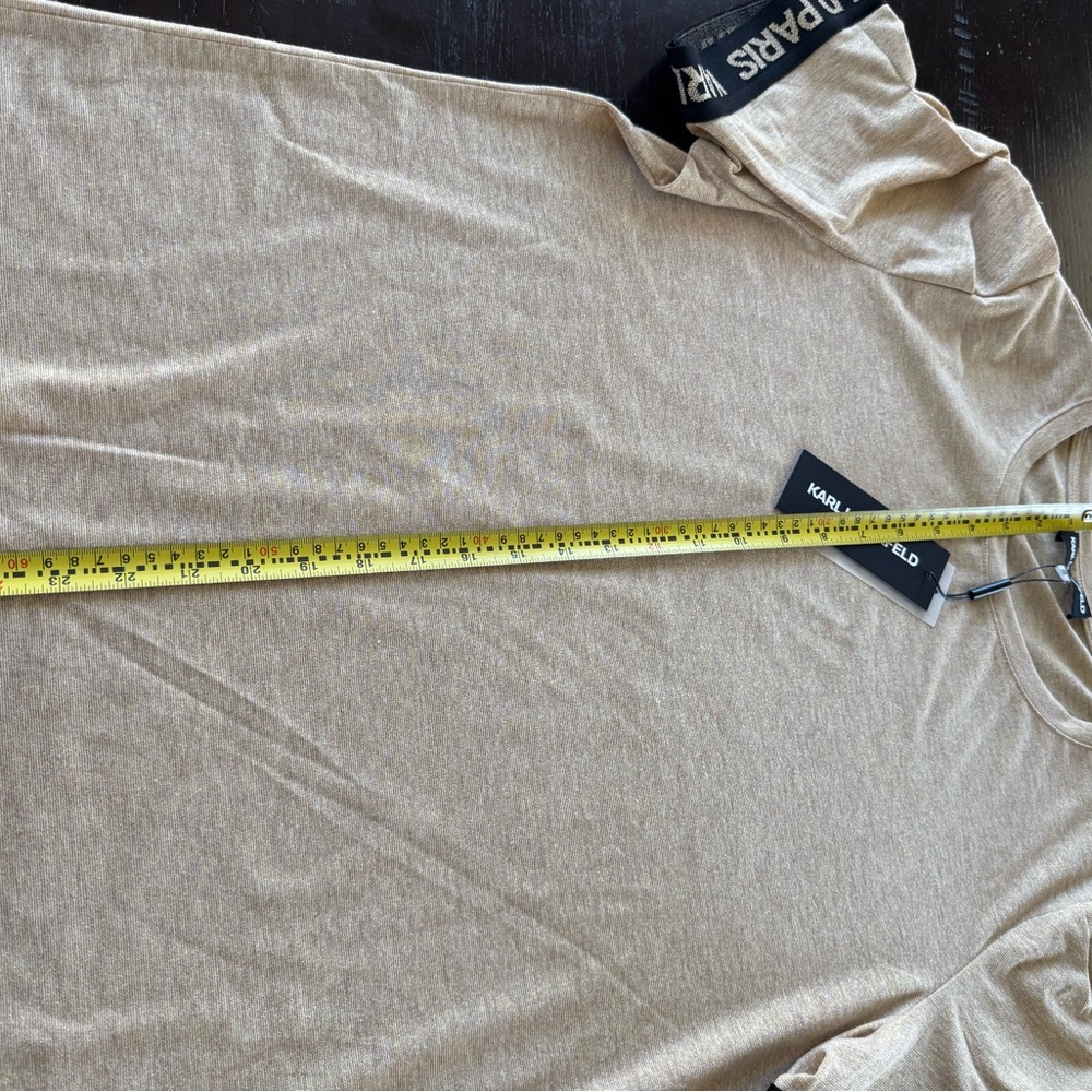 Karl Lagerfeld Tan Top with Black Details - Picture 5 of 8